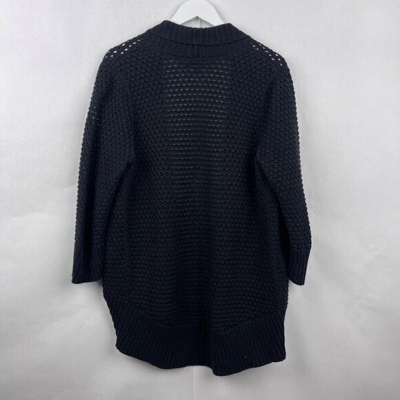 Converse One Star Black Open Knit Waterfall Cardigan Size X Large - Picture 9 of 14